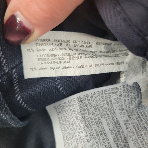 Zara Man Pinstripe Denim Bomber Jacket - Picture 6 of 7